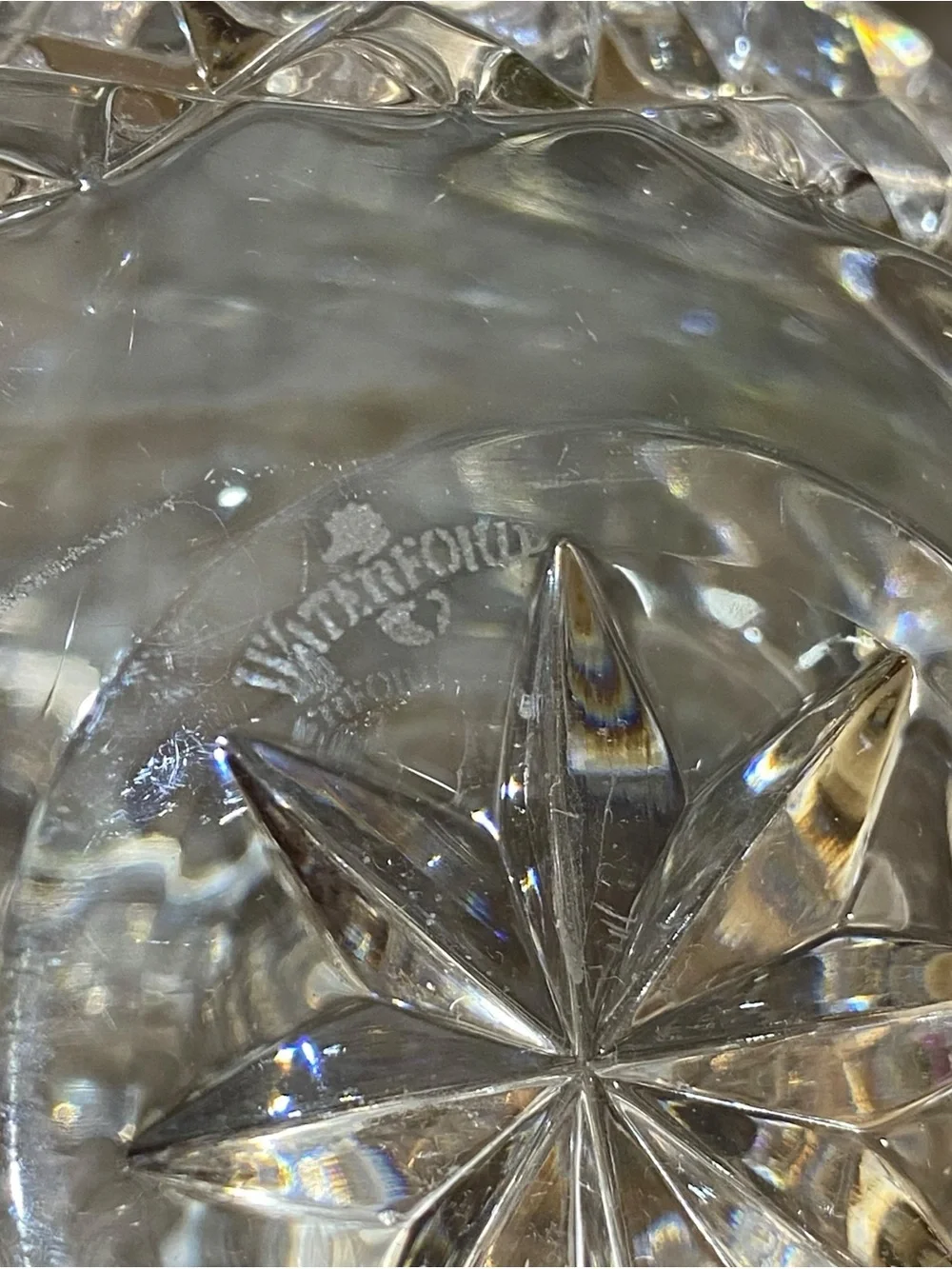 Vintage Waterford Kelsey Irish Crystal Round Bowl Signed